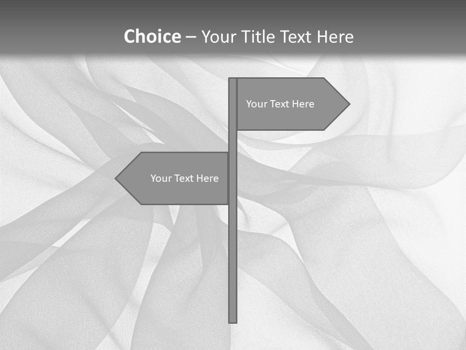 Black Curve Fold PowerPoint Template