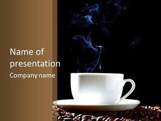 Bar Mocha Businesswoman PowerPoint Template