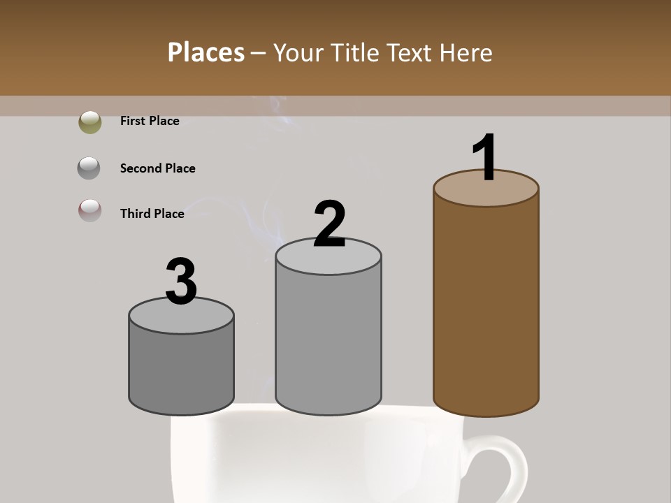 Bar Mocha Businesswoman PowerPoint Template