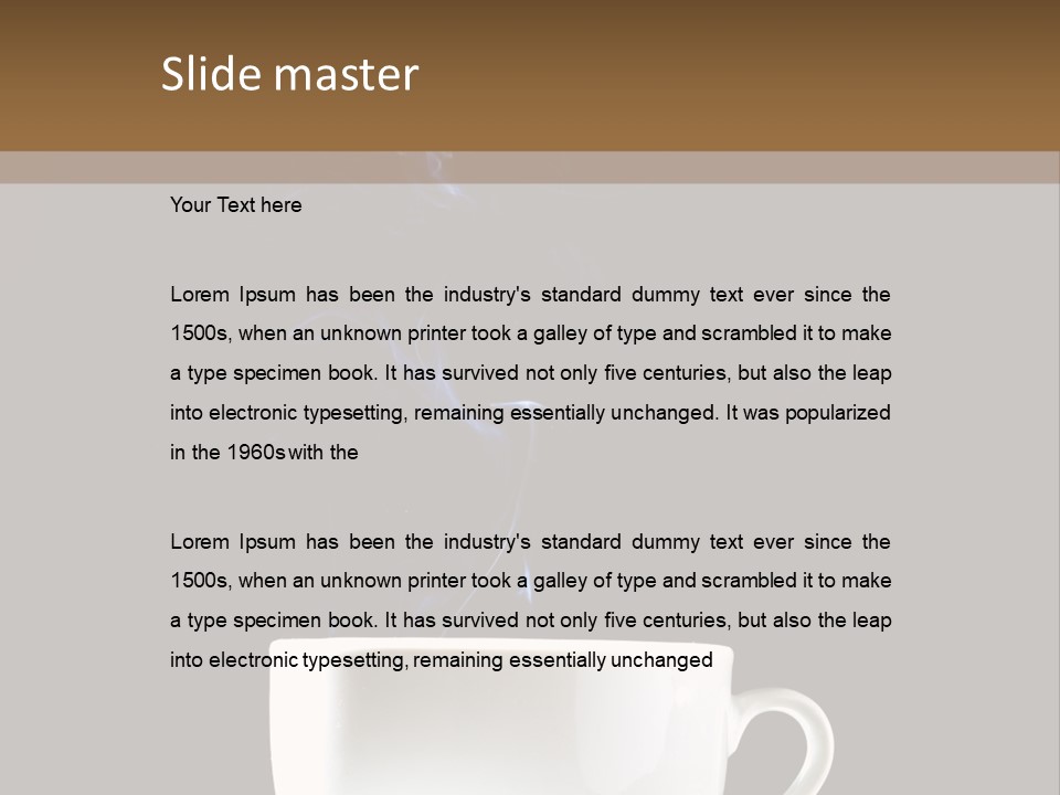 Bar Mocha Businesswoman PowerPoint Template