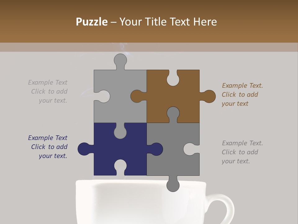 Bar Mocha Businesswoman PowerPoint Template