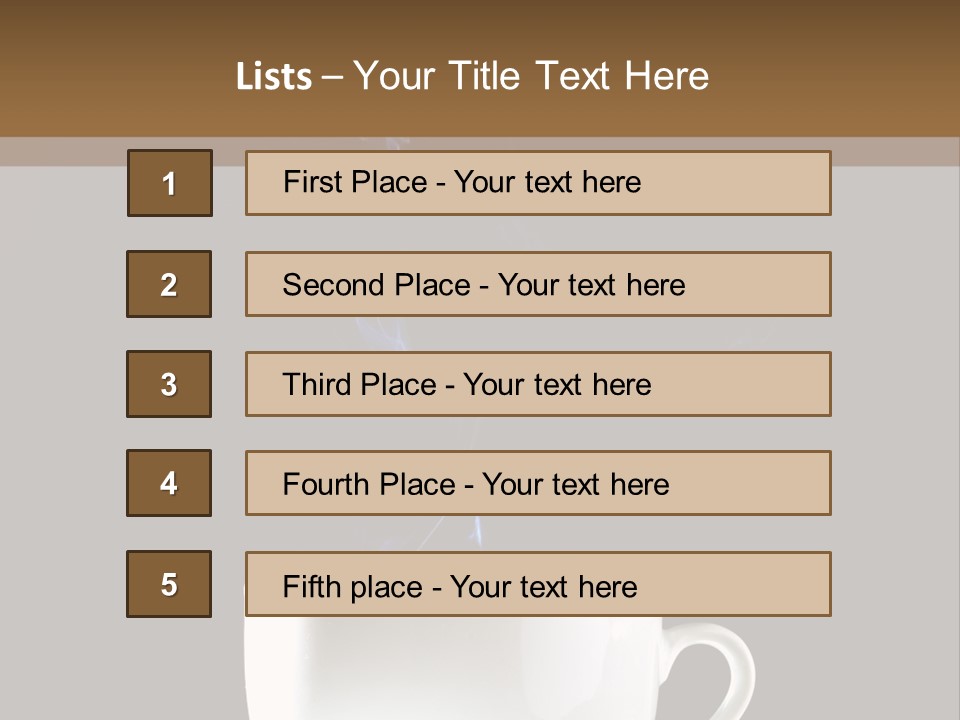 Bar Mocha Businesswoman PowerPoint Template