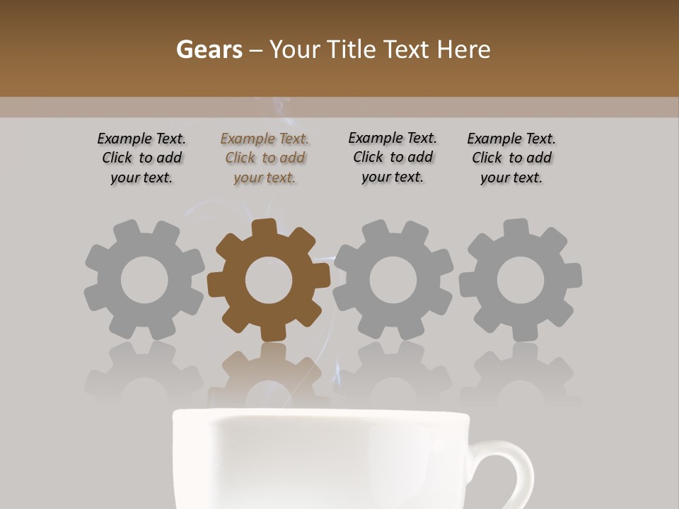 Bar Mocha Businesswoman PowerPoint Template