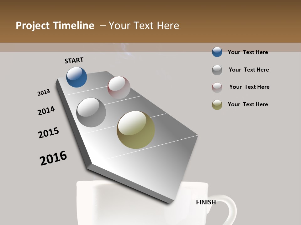 Bar Mocha Businesswoman PowerPoint Template