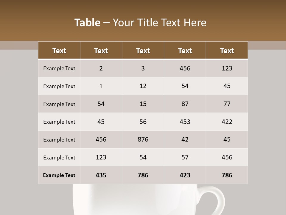 Bar Mocha Businesswoman PowerPoint Template