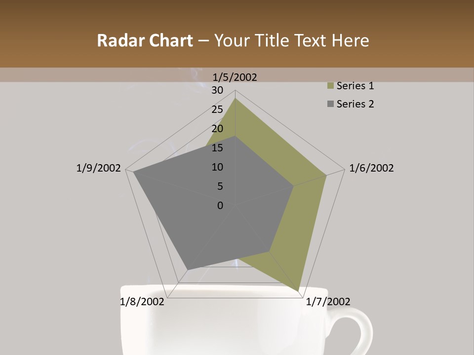 Bar Mocha Businesswoman PowerPoint Template