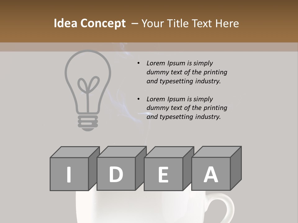 Bar Mocha Businesswoman PowerPoint Template