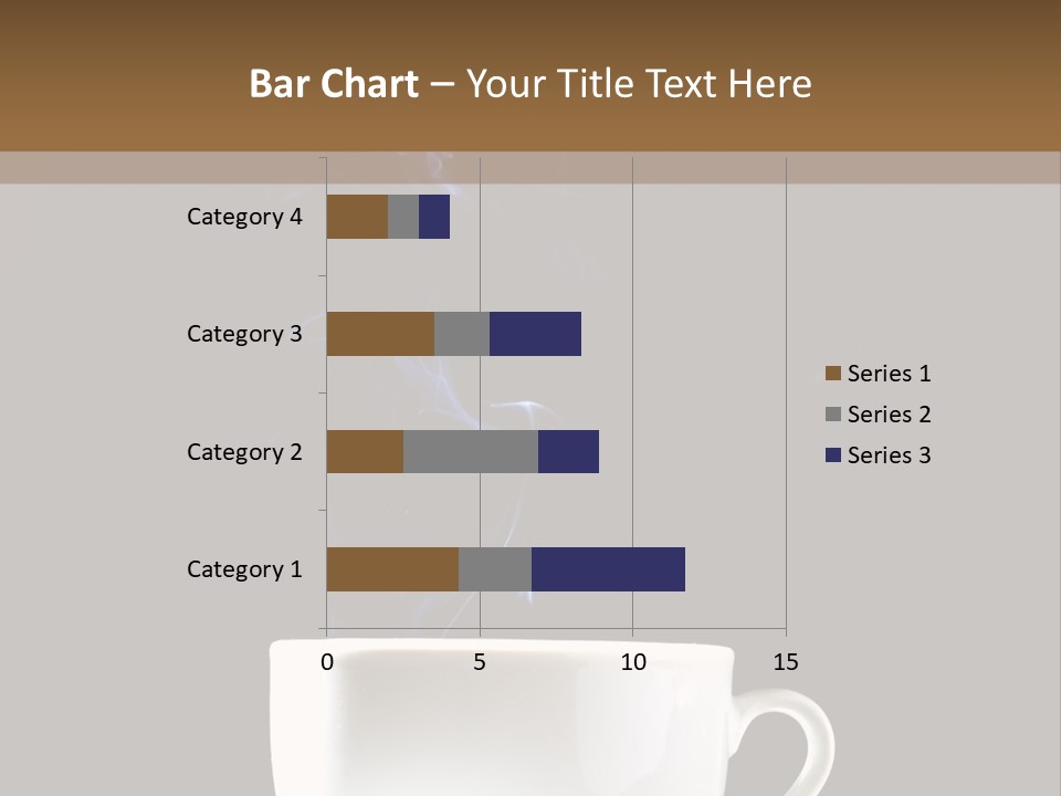 Bar Mocha Businesswoman PowerPoint Template