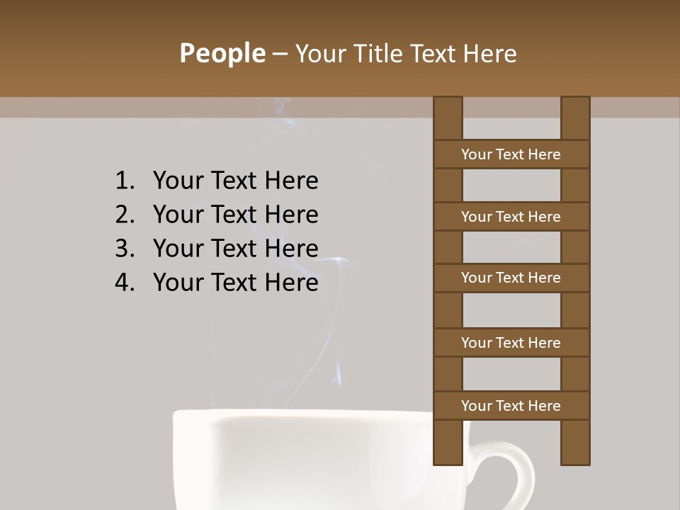 Bar Mocha Businesswoman PowerPoint Template