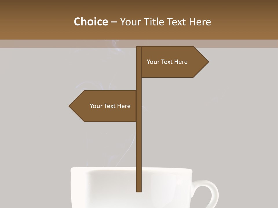 Bar Mocha Businesswoman PowerPoint Template