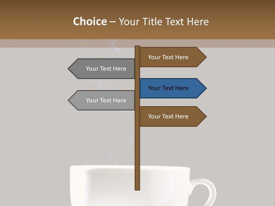 Bar Mocha Businesswoman PowerPoint Template