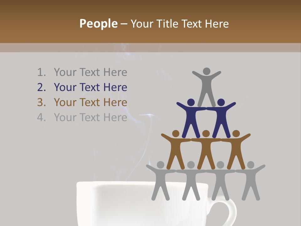 Bar Mocha Businesswoman PowerPoint Template