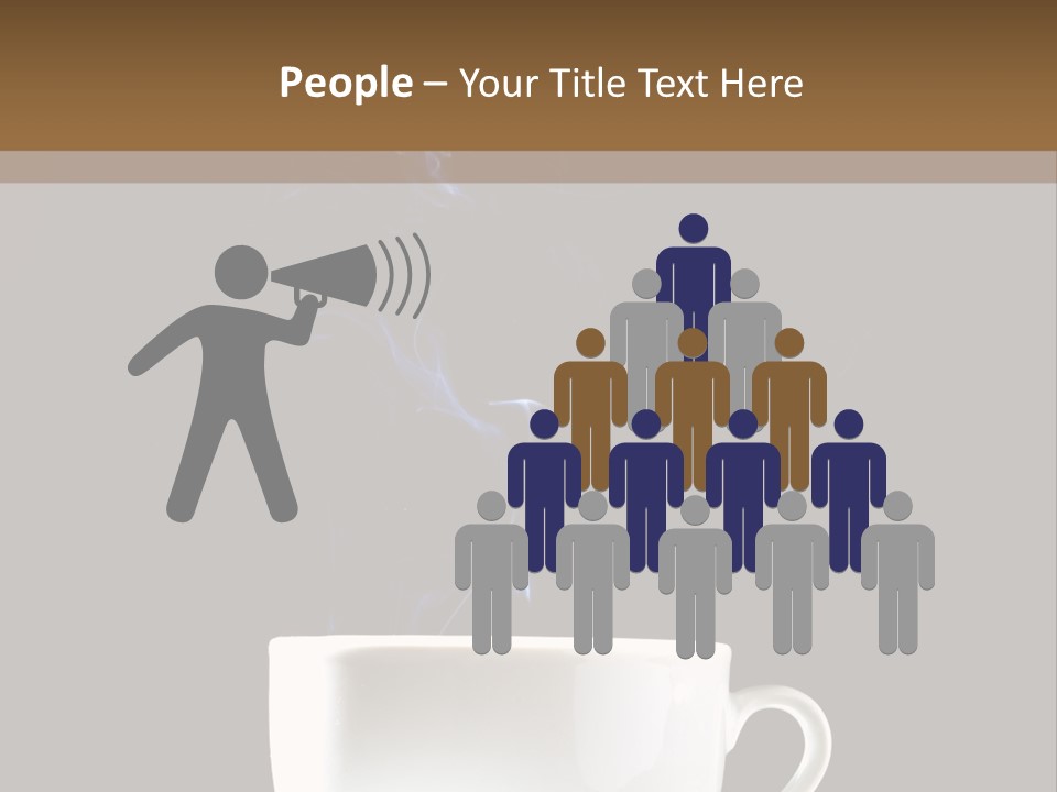 Bar Mocha Businesswoman PowerPoint Template