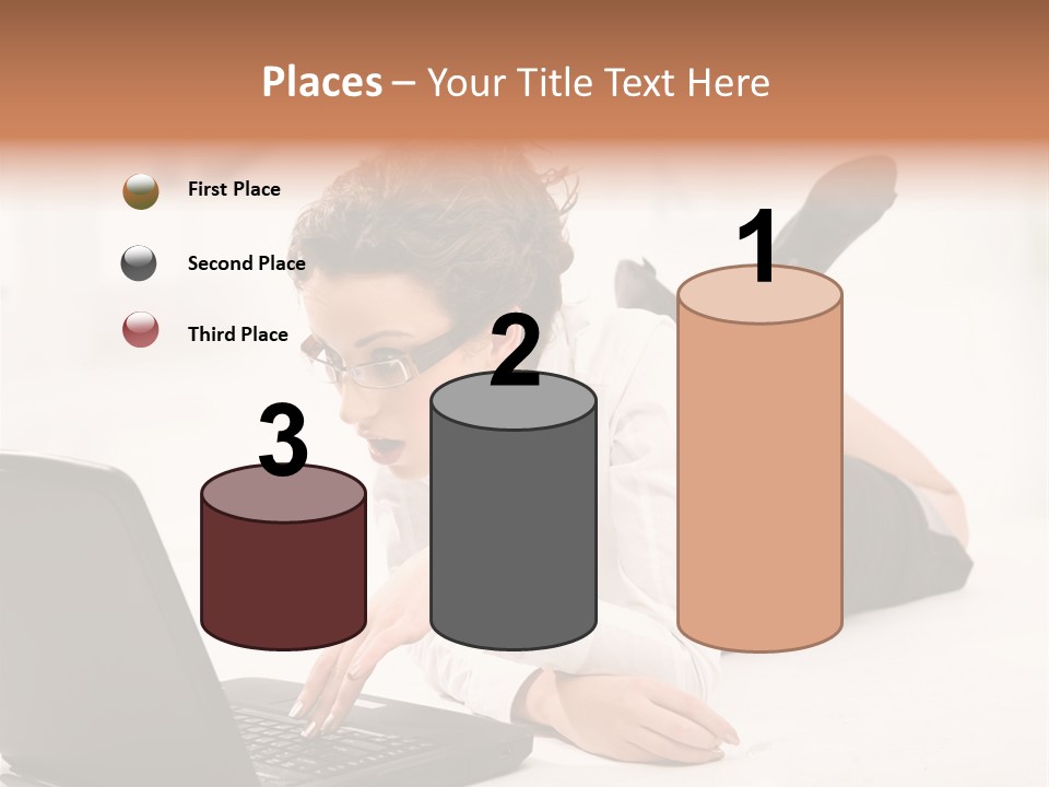 People Notebook Astonished PowerPoint Template