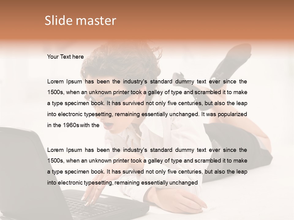 People Notebook Astonished PowerPoint Template