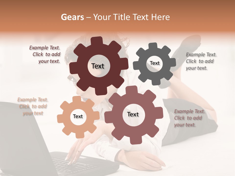 People Notebook Astonished PowerPoint Template