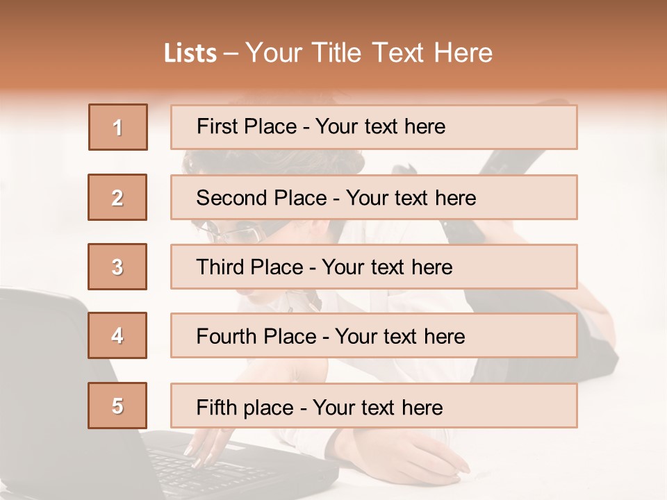 People Notebook Astonished PowerPoint Template