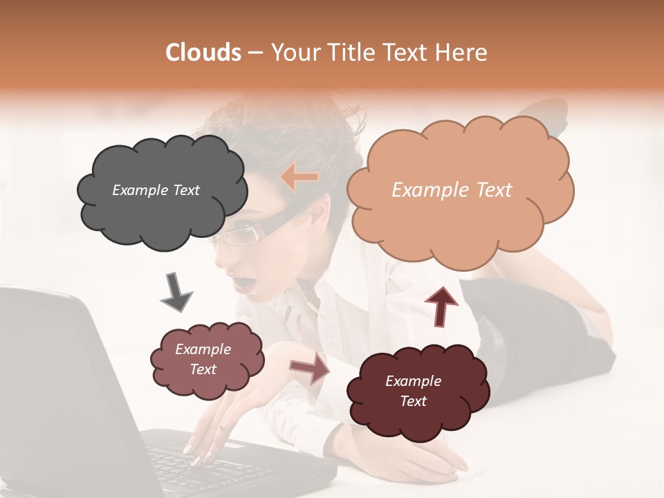 People Notebook Astonished PowerPoint Template
