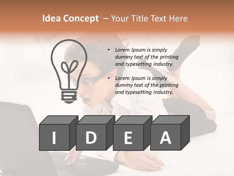 People Notebook Astonished PowerPoint Template