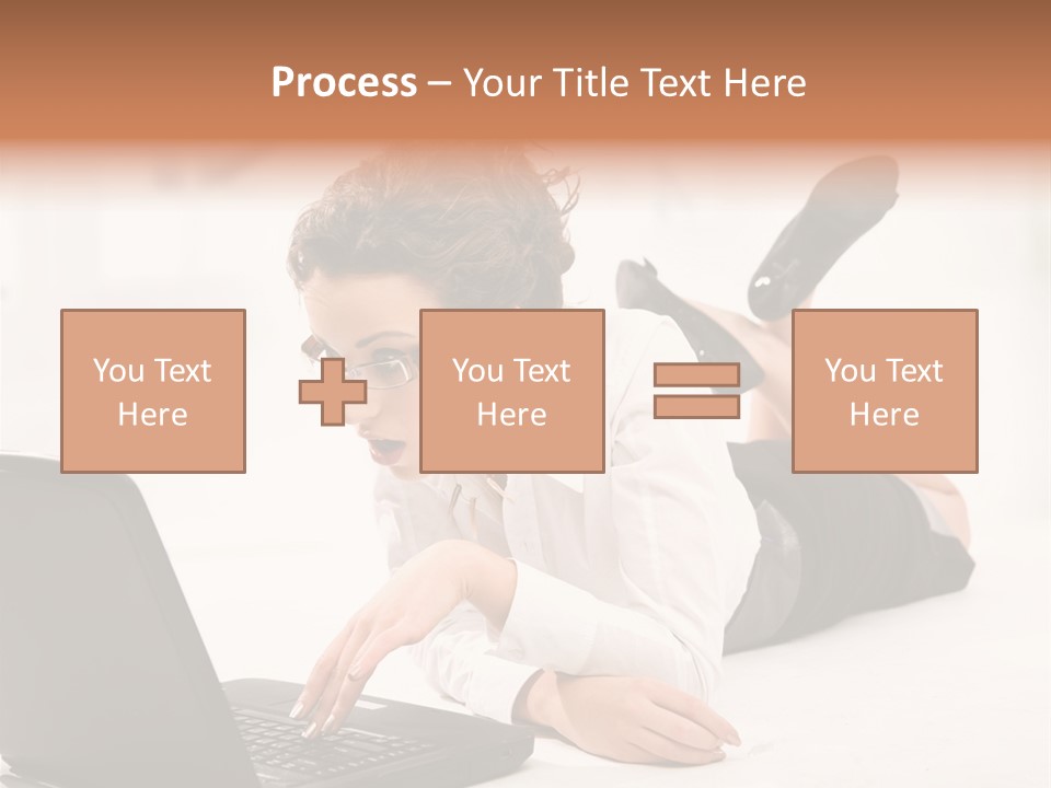 People Notebook Astonished PowerPoint Template