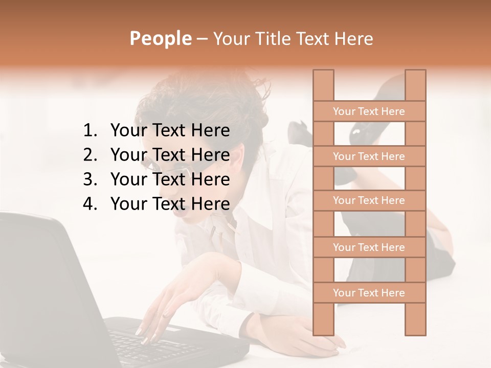 People Notebook Astonished PowerPoint Template
