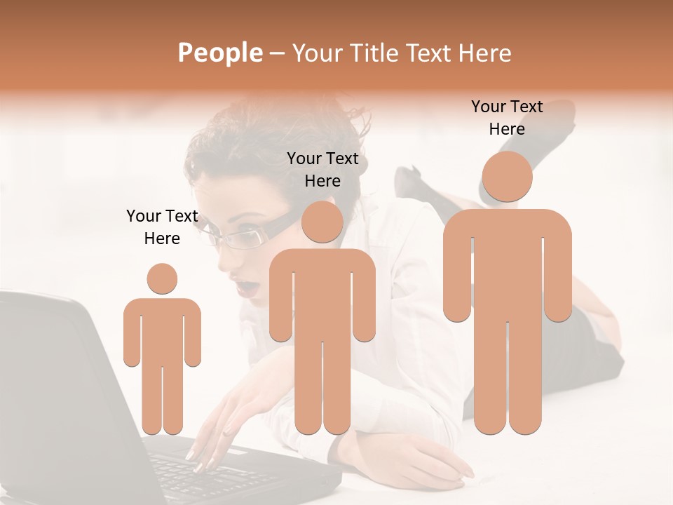People Notebook Astonished PowerPoint Template