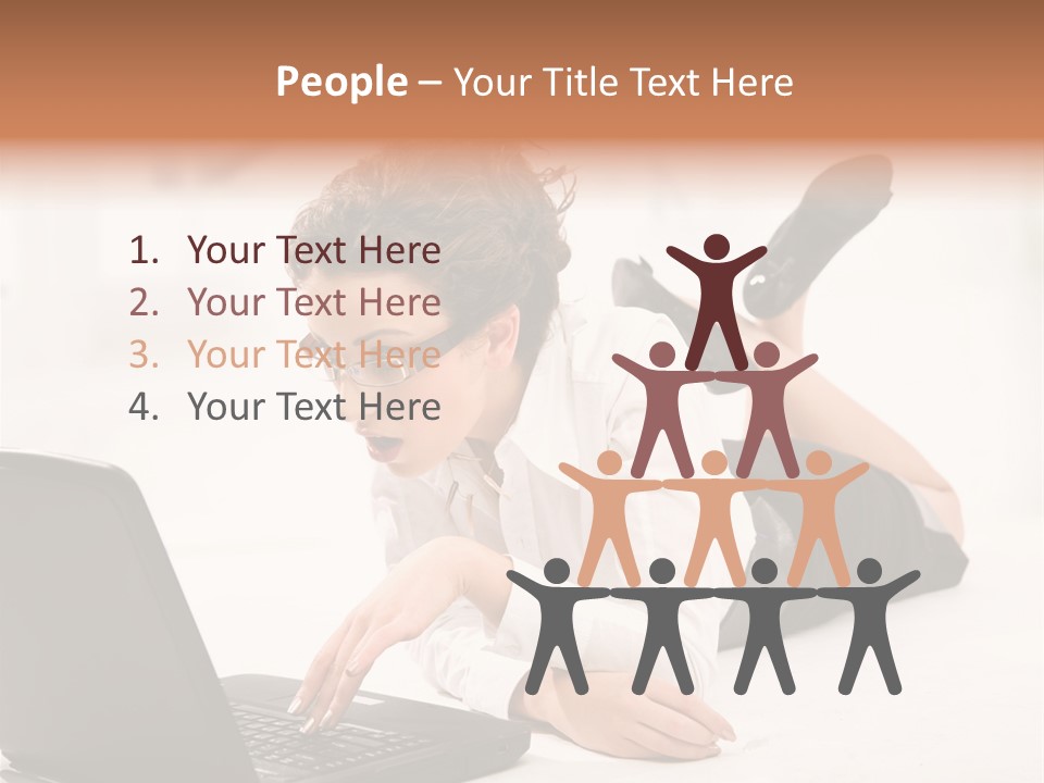 People Notebook Astonished PowerPoint Template