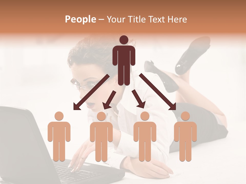 People Notebook Astonished PowerPoint Template