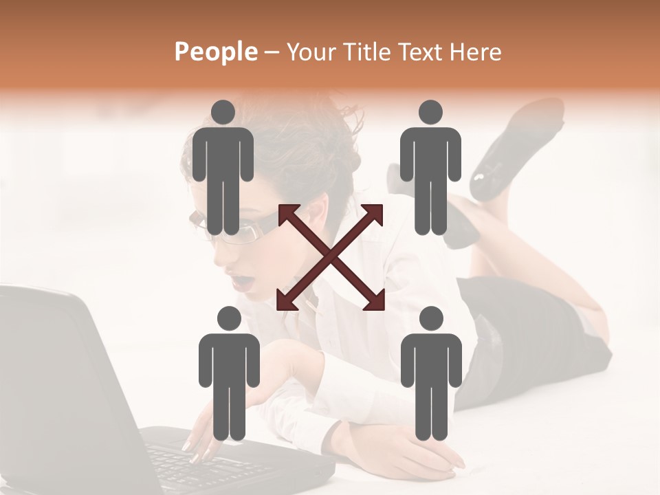 People Notebook Astonished PowerPoint Template
