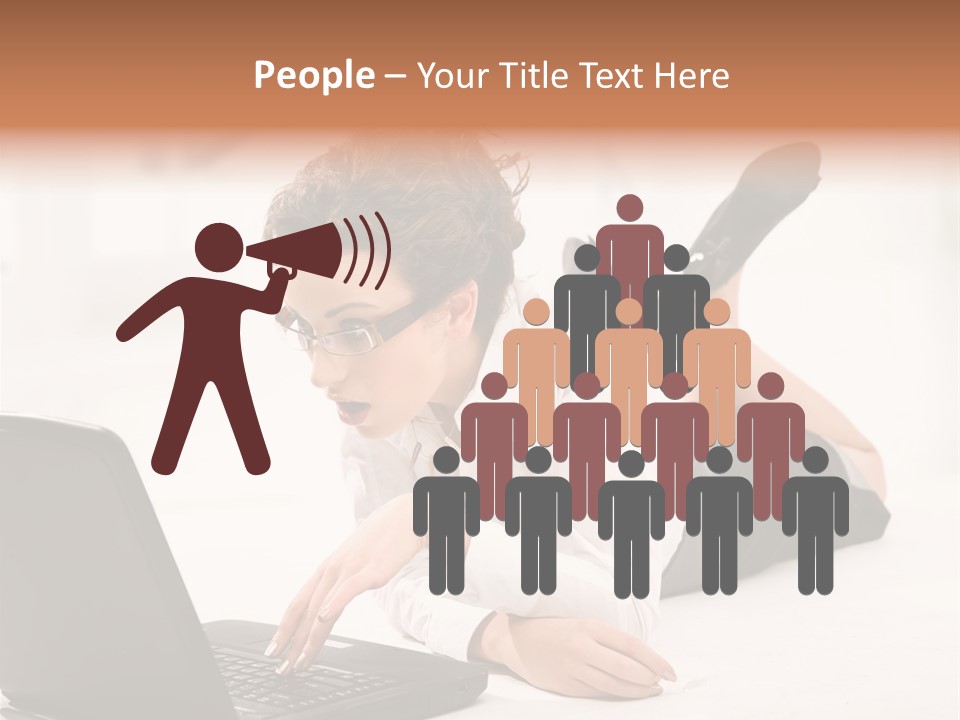 People Notebook Astonished PowerPoint Template
