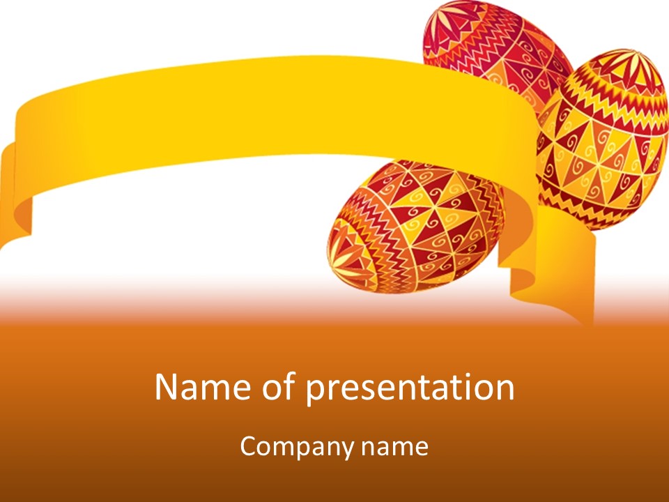 Red Yellow Ukraine PowerPoint Template