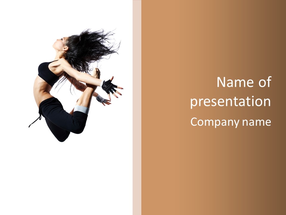 Young Jump Performance PowerPoint Template