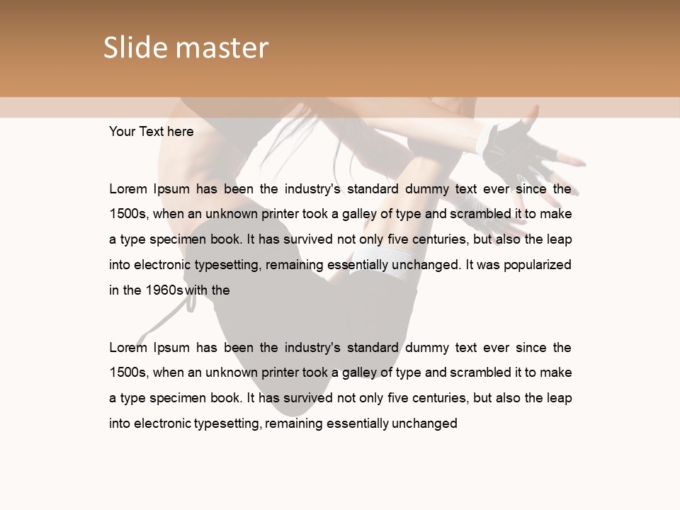 Young Jump Performance PowerPoint Template