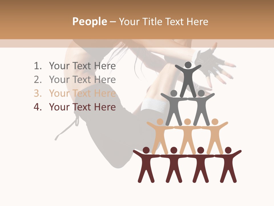 Young Jump Performance PowerPoint Template