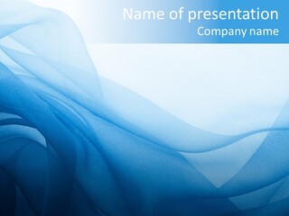 Chiffon Background Blue PowerPoint Template