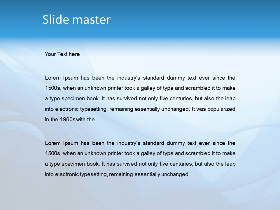 Chiffon Background Blue PowerPoint Template