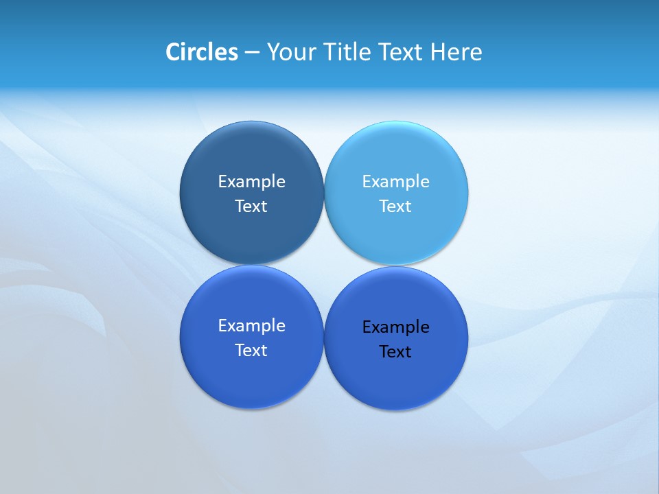 Chiffon Background Blue PowerPoint Template
