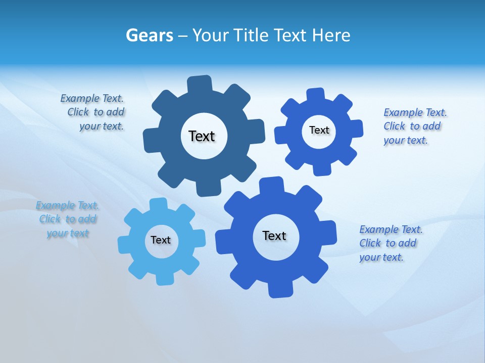 Chiffon Background Blue PowerPoint Template