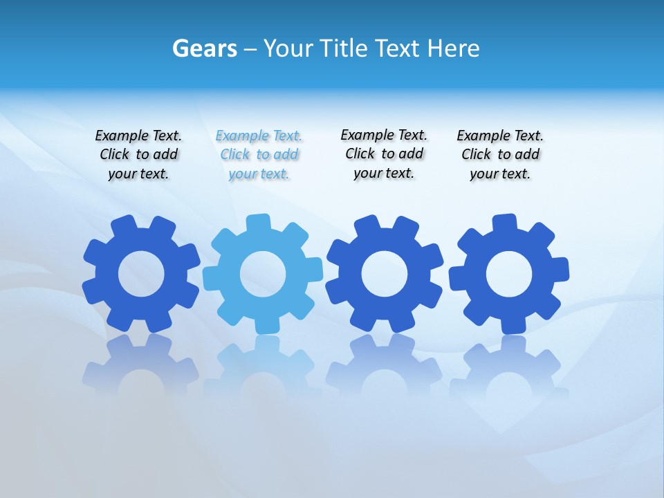 Chiffon Background Blue PowerPoint Template