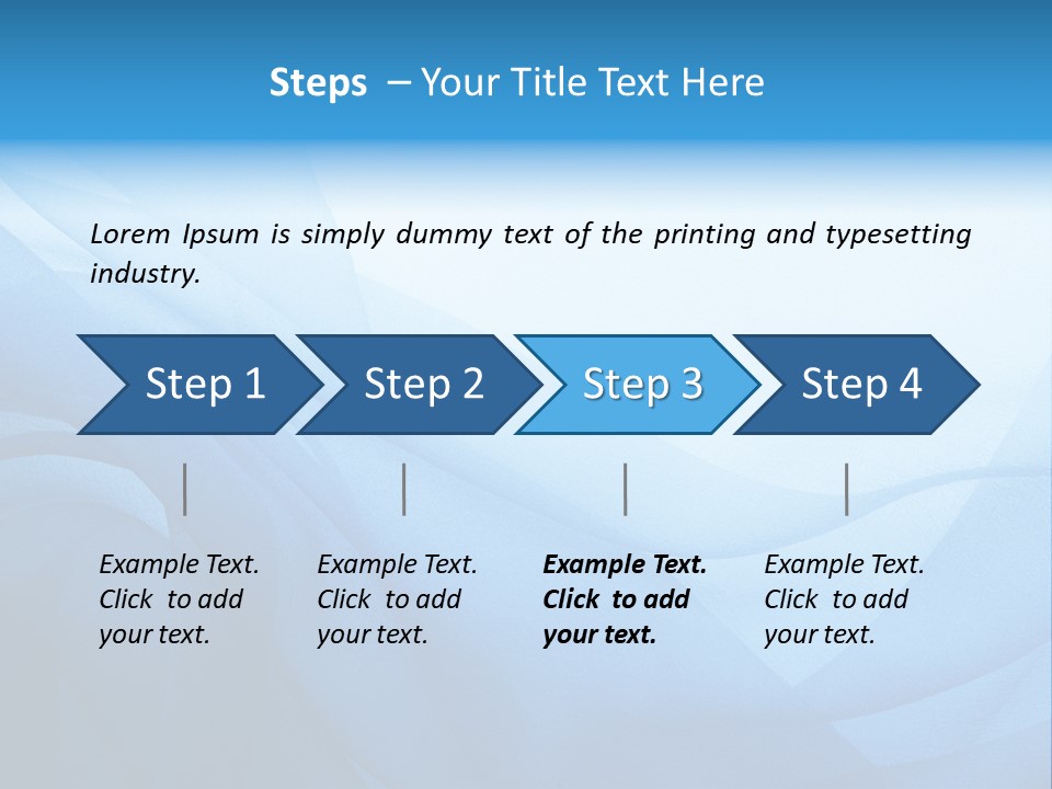 Chiffon Background Blue PowerPoint Template