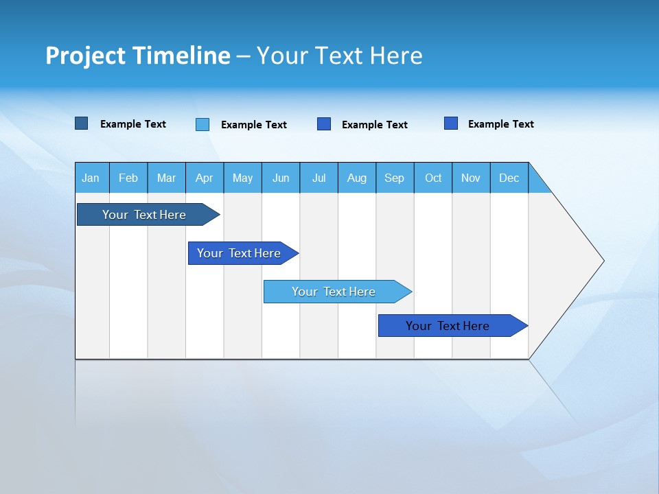 Chiffon Background Blue PowerPoint Template