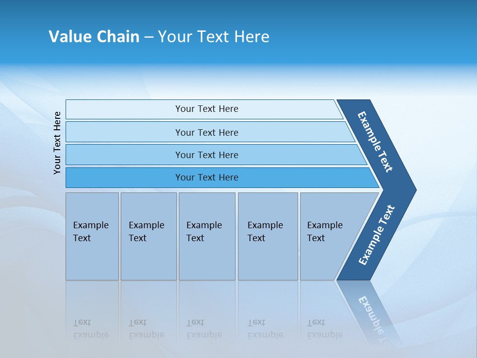 Chiffon Background Blue PowerPoint Template