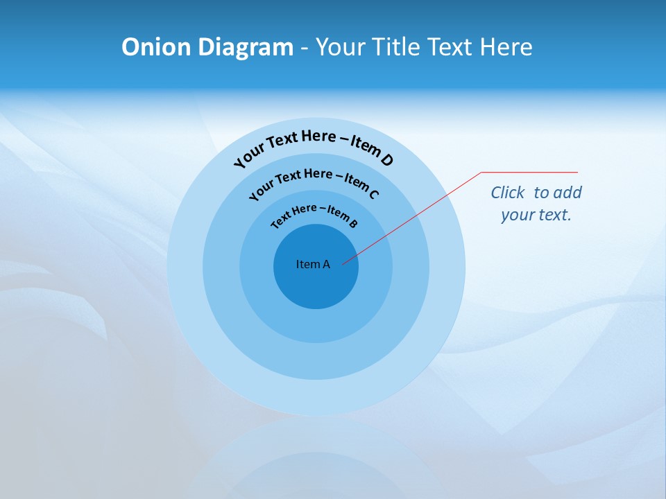 Chiffon Background Blue PowerPoint Template