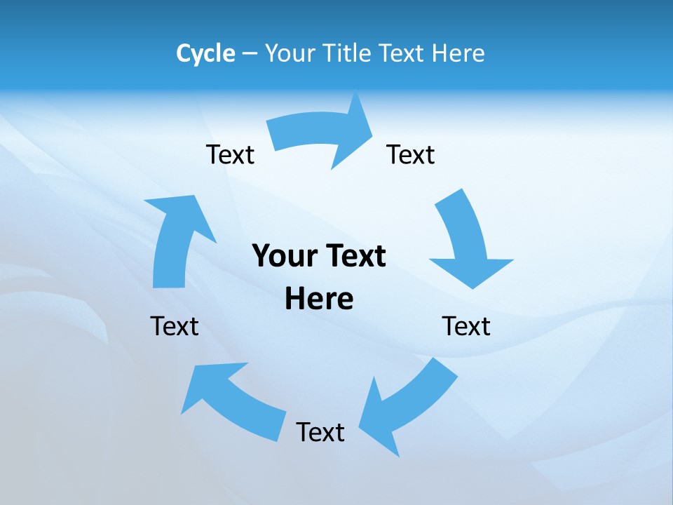 Chiffon Background Blue PowerPoint Template