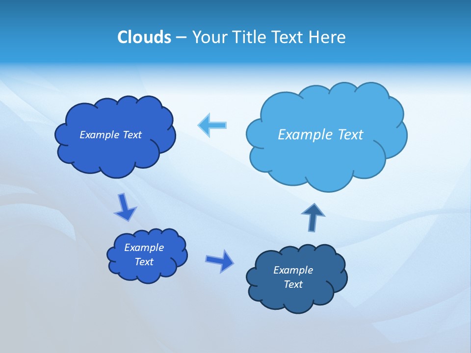 Chiffon Background Blue PowerPoint Template