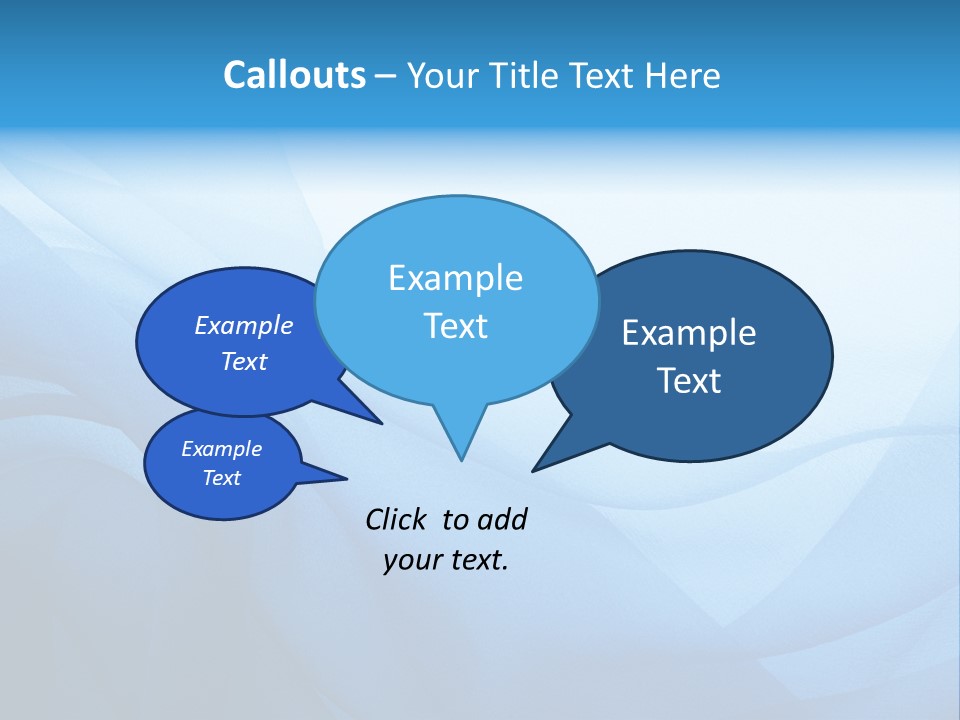 Chiffon Background Blue PowerPoint Template