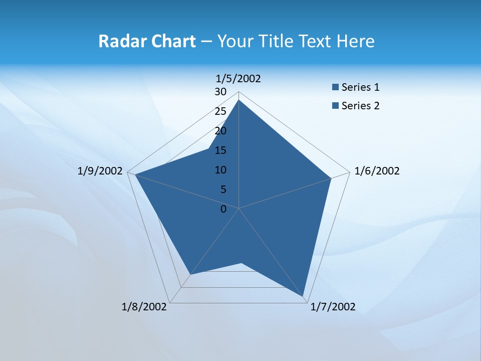 Chiffon Background Blue PowerPoint Template