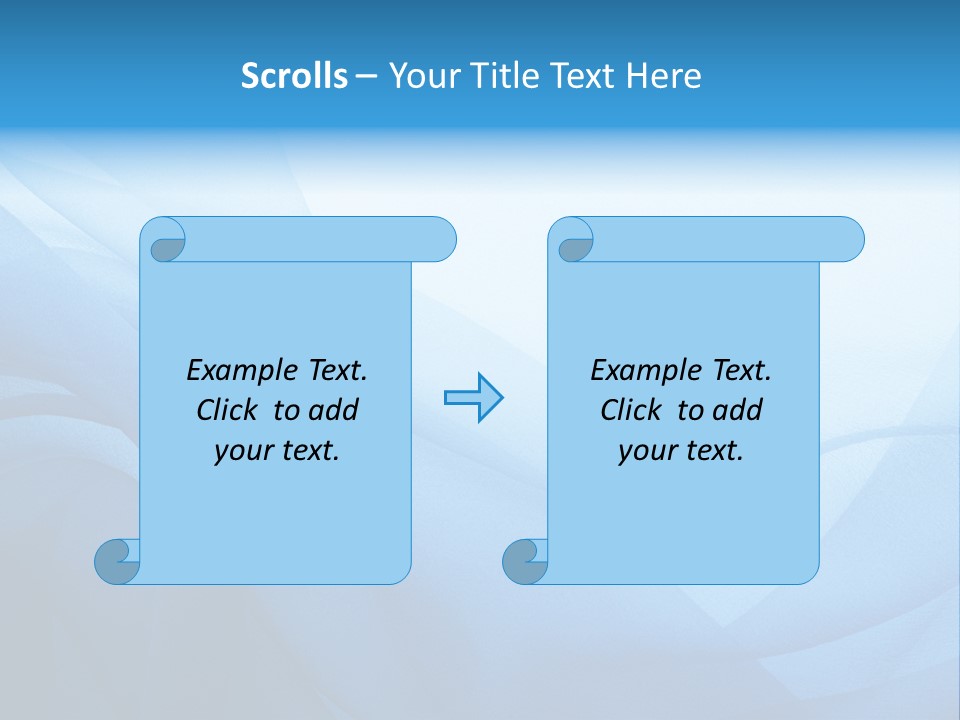 Chiffon Background Blue PowerPoint Template
