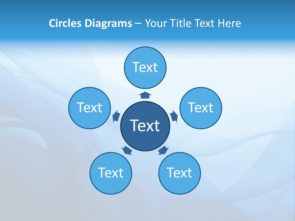 Chiffon Background Blue PowerPoint Template