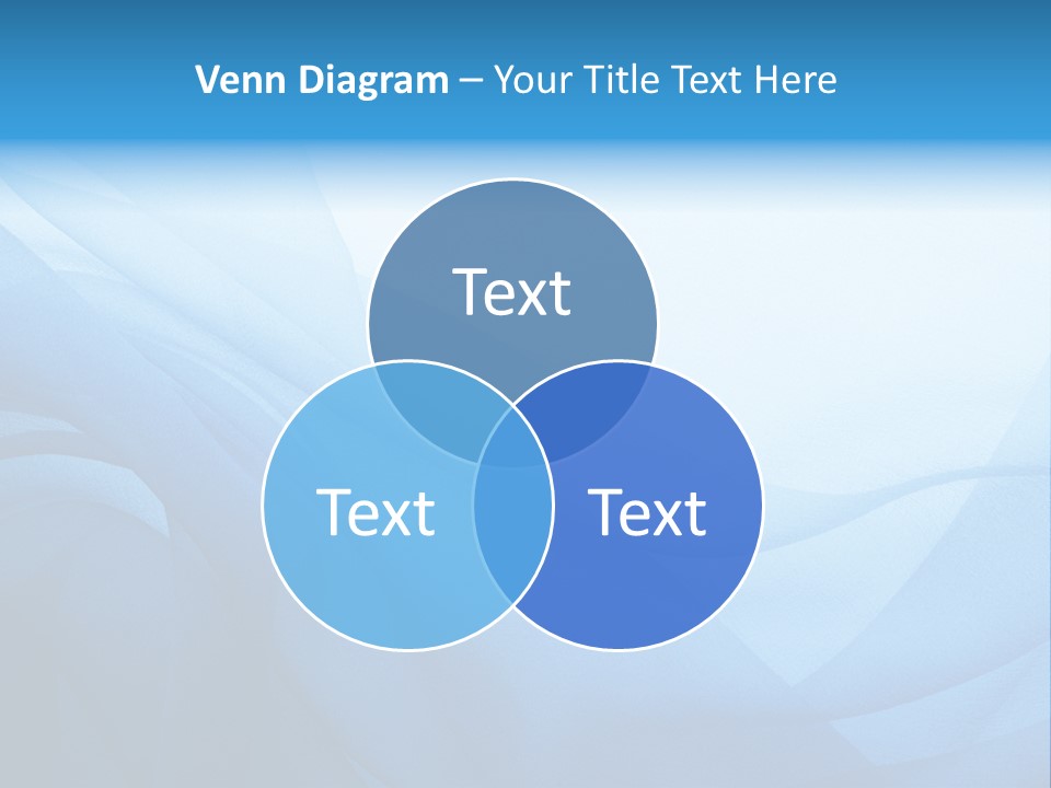 Chiffon Background Blue PowerPoint Template